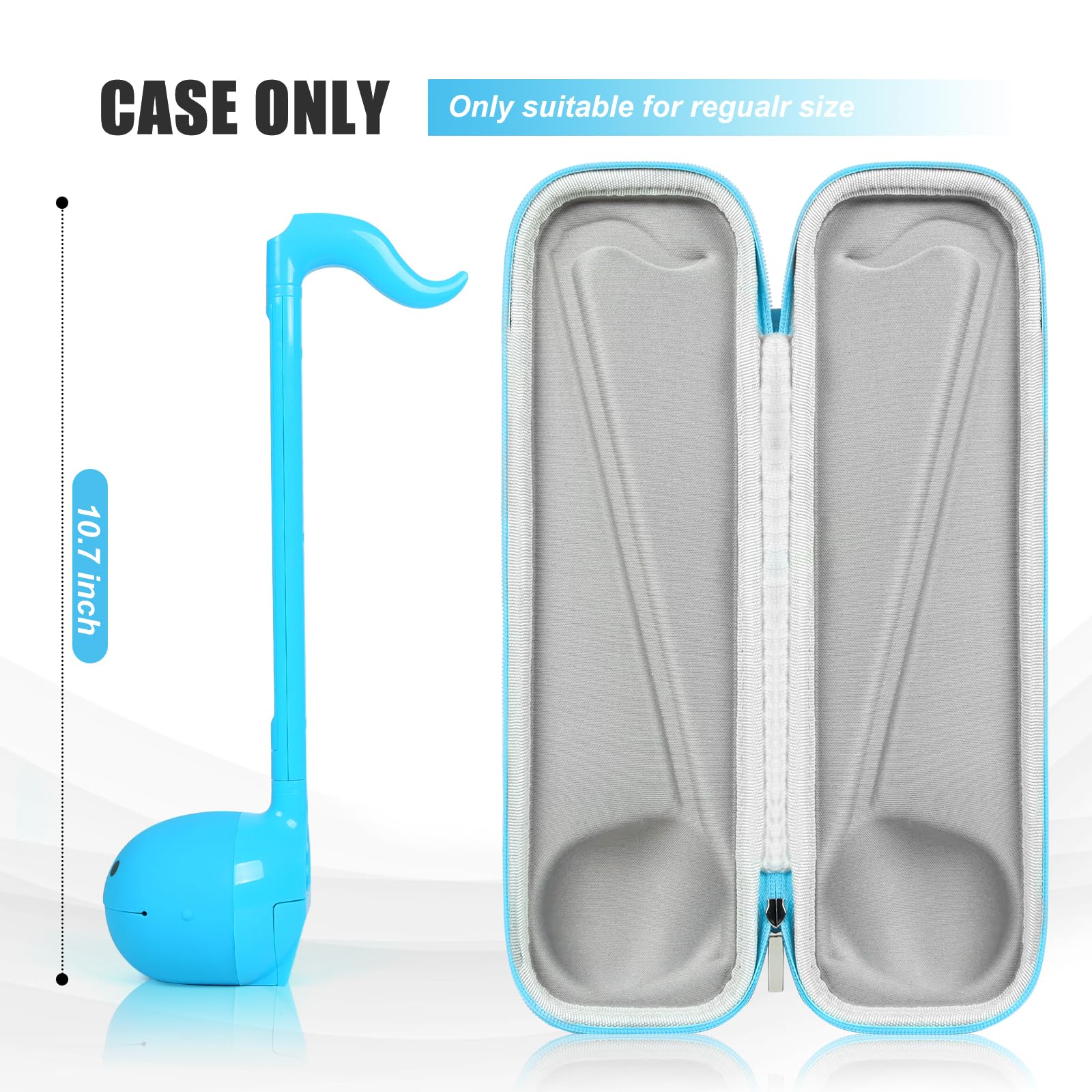 Otamatone Carrying Hard Case - Durable Storage Bag for Japanese Electronic Musical Instrument & Synthesizer, Portable with Hand Strap (Case Only) - Perfect for Travel, Gigs & Home Storage