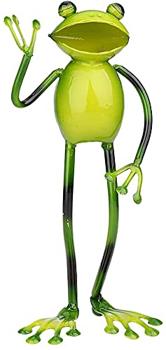 Creative Frog Sculpture Statue - Handcrafted Outdoor & Indoor Decorative Figurine for Garden, Patio, Lawn, Balcony, Yard, Living Room & Bedroom - Perfect Fairy Garden Decor & Lawn Ornament for Home & Outdoor Spaces