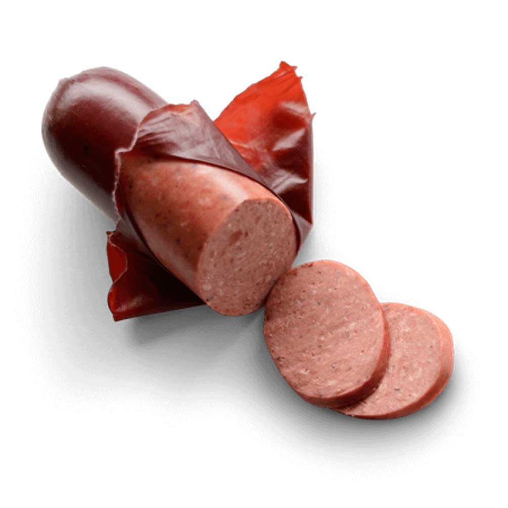 Reser's Roasted Garlic & Red Pepper Summer Sausage 10 oz - Premium Cured Meat Snack for Charcuterie Boards, Picnics & Camping Trips