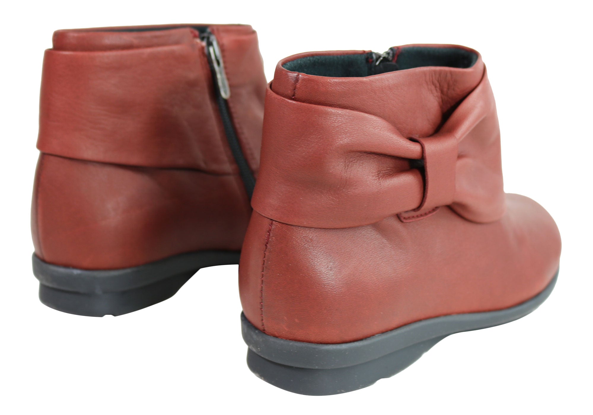 Flex & Go Women's Comfortable Leather Ankle Boots - Made in Portugal - Perfect for Work, Travel & Everyday Wear