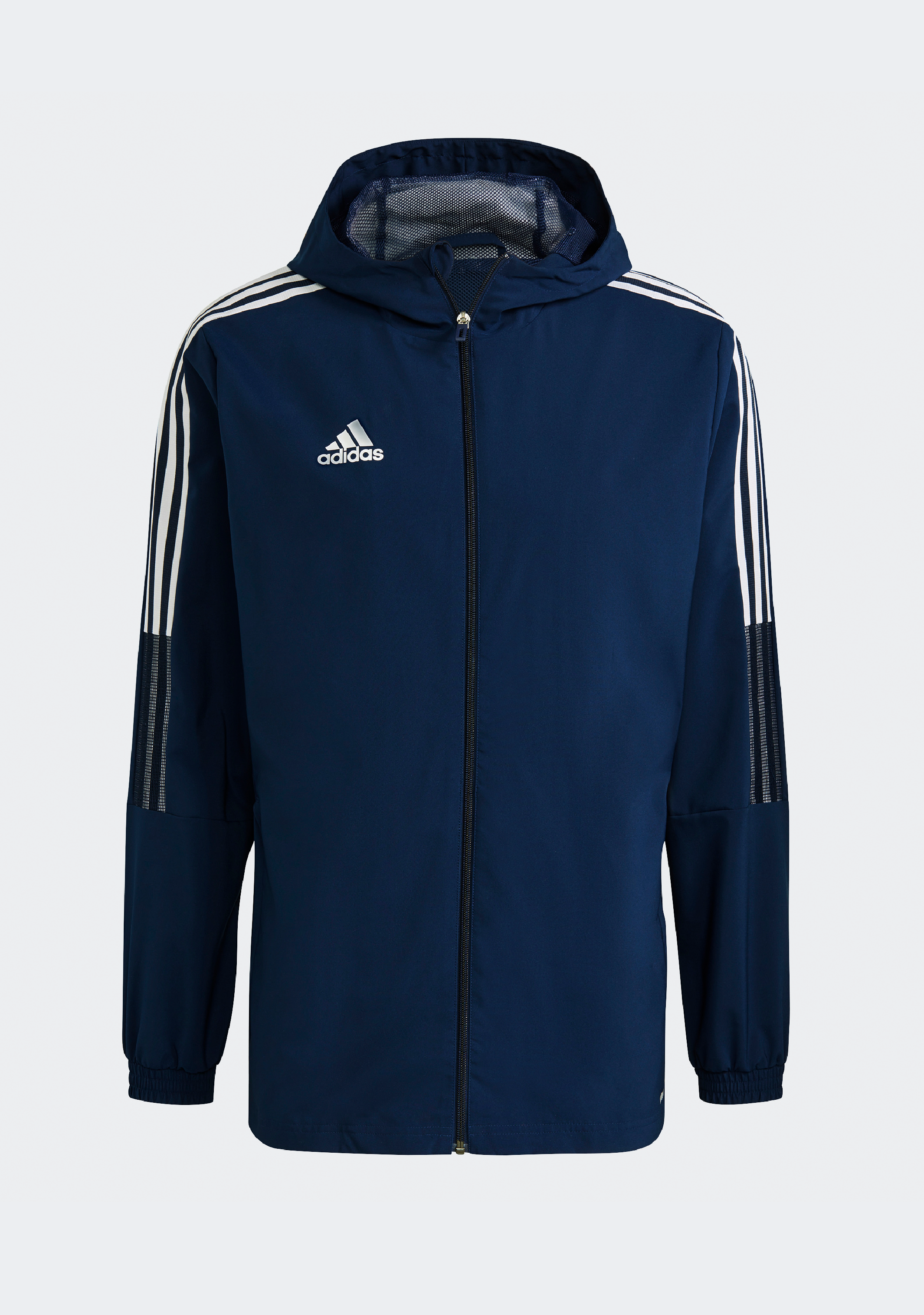 Adidas Men's Tiro 21 Windbreaker Jacket - Lightweight Water-Resistant Training Hoodie for Running, Soccer & Outdoor Sports | Perfect for Gym Workouts & Casual Wear