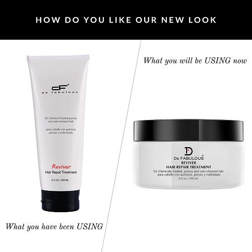 De Fabulous Reviver Hair Repair Treatment - 8.5 oz Deep Conditioning Mask for Damaged Hair - Salon Quality Treatment for Dry, Brittle Hair at Home | Perfect for Post-Color Care & Weekly Hair Rejuvenation