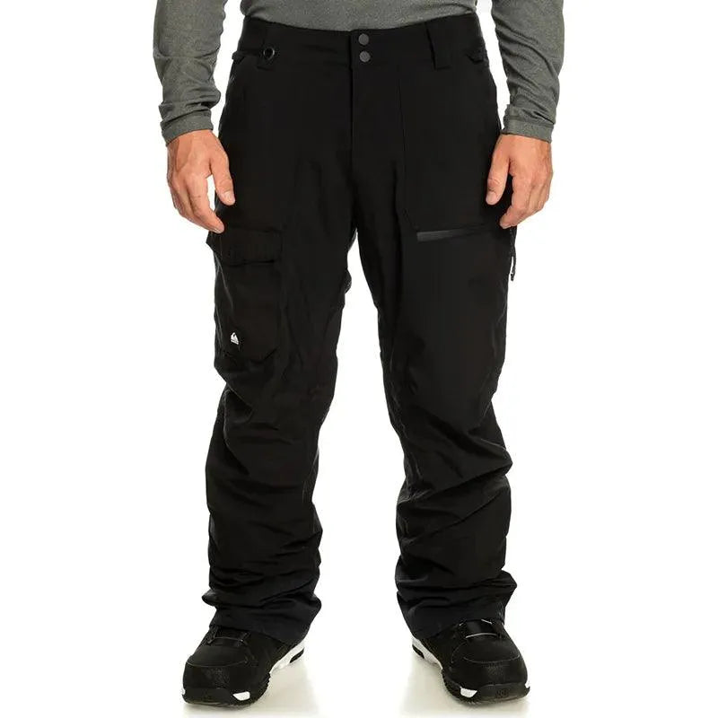 Quiksilver Men's Snow Utility Pants - Black - Waterproof & Insulated Winter Snowboard Ski Pants for Outdoor Adventures