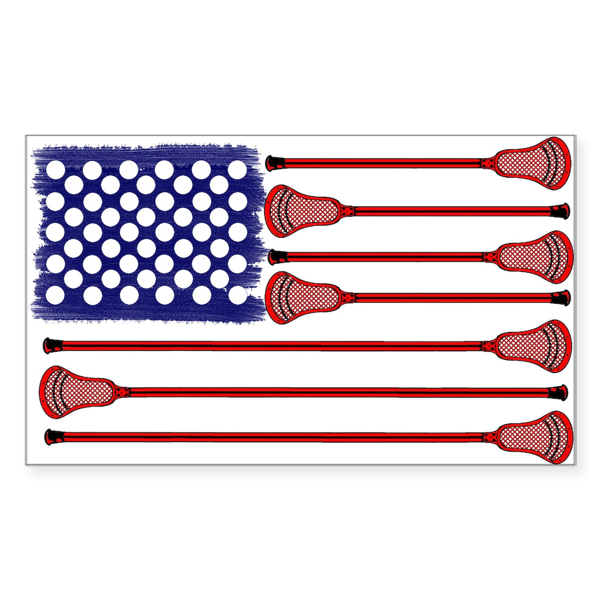 Lacrosse America's Game Rectangle Sticker - Durable Car Bumper Decal for Sports Fans, Vehicles & Laptops | Perfect for Tailgating, School Spirit & Team Pride