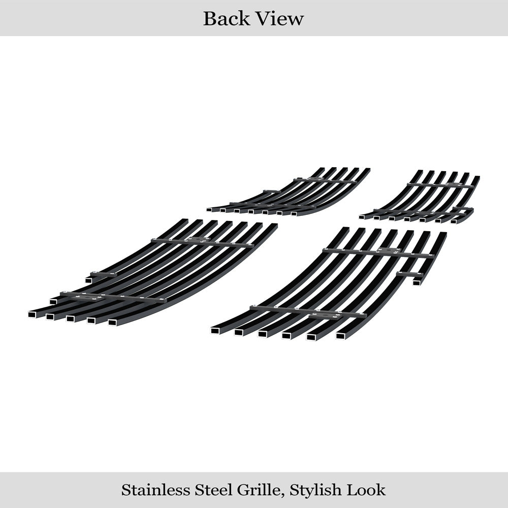 APS Black Stainless Steel Upper Billet Grille for 2004-2006 Dodge Durango | Premium Front Grille Replacement | Off-Road & Street Style Upgrade
