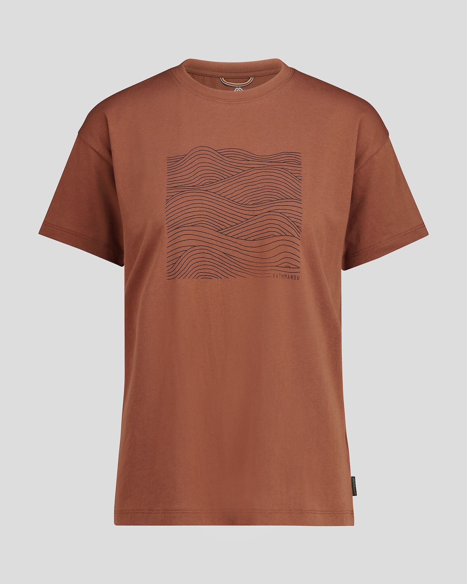 Organic Cotton Women's Ripple T-Shirt - Soft & Breathable Casual Tee for Everyday Wear | Perfect for Outdoors, Yoga & Relaxation