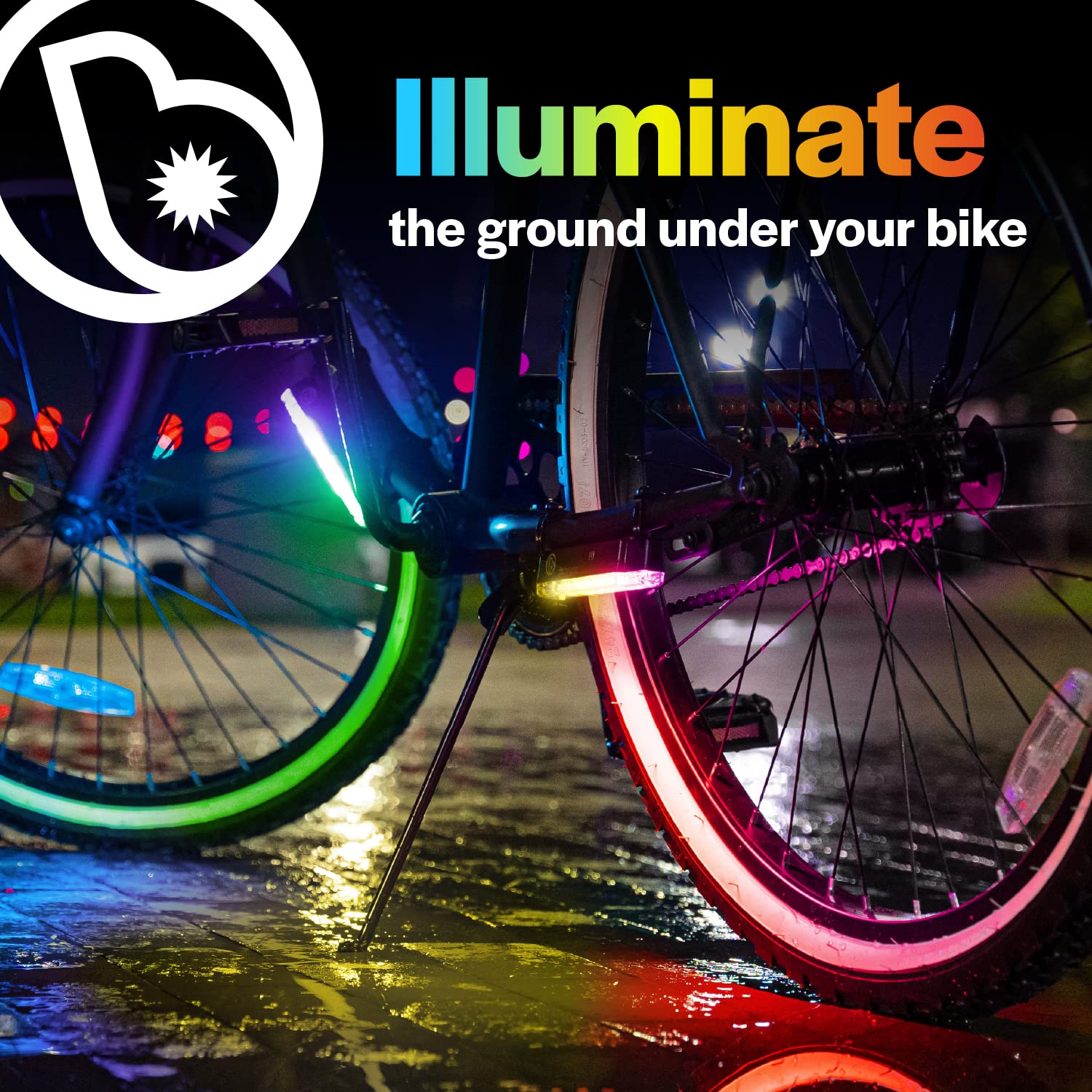 Brightz GoBrightz LED Bike Frame Light - 4 Modes (Flashing/Constant) for Night Cycling Safety - Waterproof Bicycle Accessories for Kids, Teens & Adults - Perfect for Commuting, Urban Riding & Outdoor Adventures