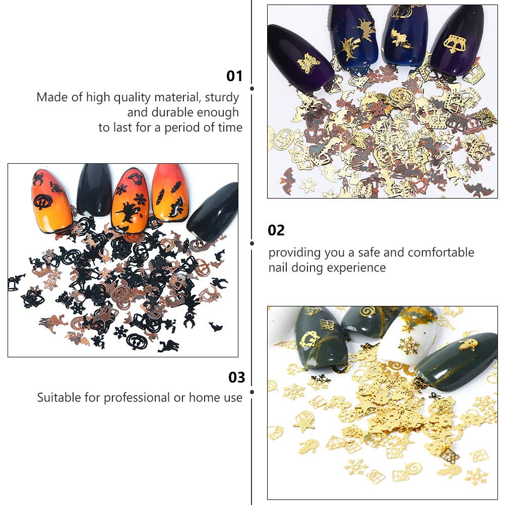 360pcs 3D Nail Art Stickers - Diamond Rhinestone Nail Decals for Manicure, Halloween Nail Decorations | Perfect for DIY Nail Art, Party Nails, and Special Occasions