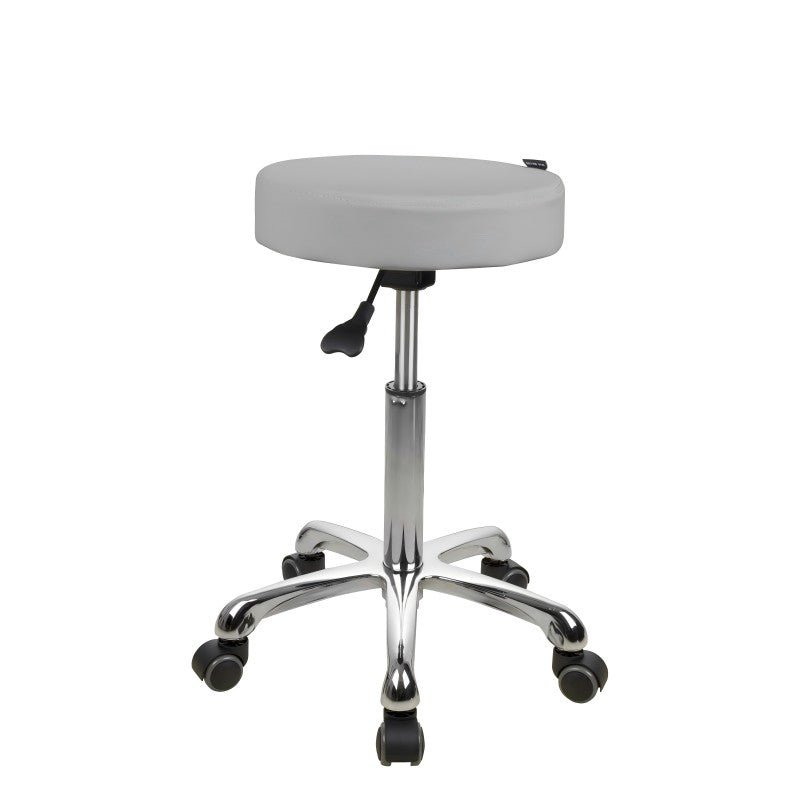 Silverfox 1023A Rolling Stool with Wheels - Adjustable Height Rolling Chair for Salon, Kitchen, Office & Workshop - Ergonomic Rolling Seat with Swivel & Locking Casters
