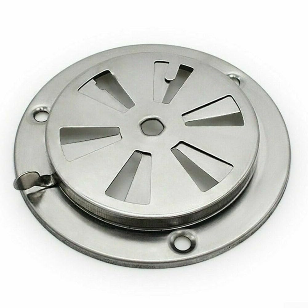 FACULX Stainless Steel BBQ Grill Exhaust Vent Damper - 9.5x9.5x3cm Replacement Air Vent for Outdoor Stoves & Grills - Perfect for Backyard BBQs, Camping & Patio Cooking