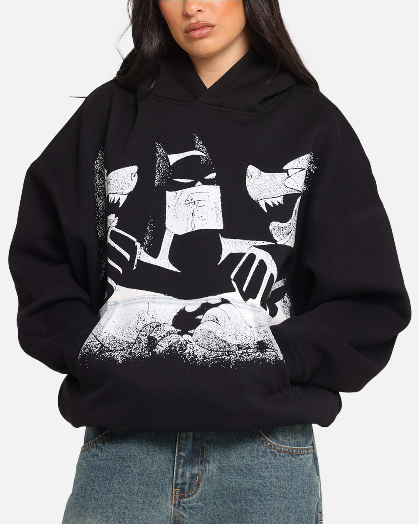 DC Batman The Animated Series Premium Hoodie - Black Superhero Graphic Pullover for Men & Women | Perfect for Cosplay, Comic Con & Casual Wear