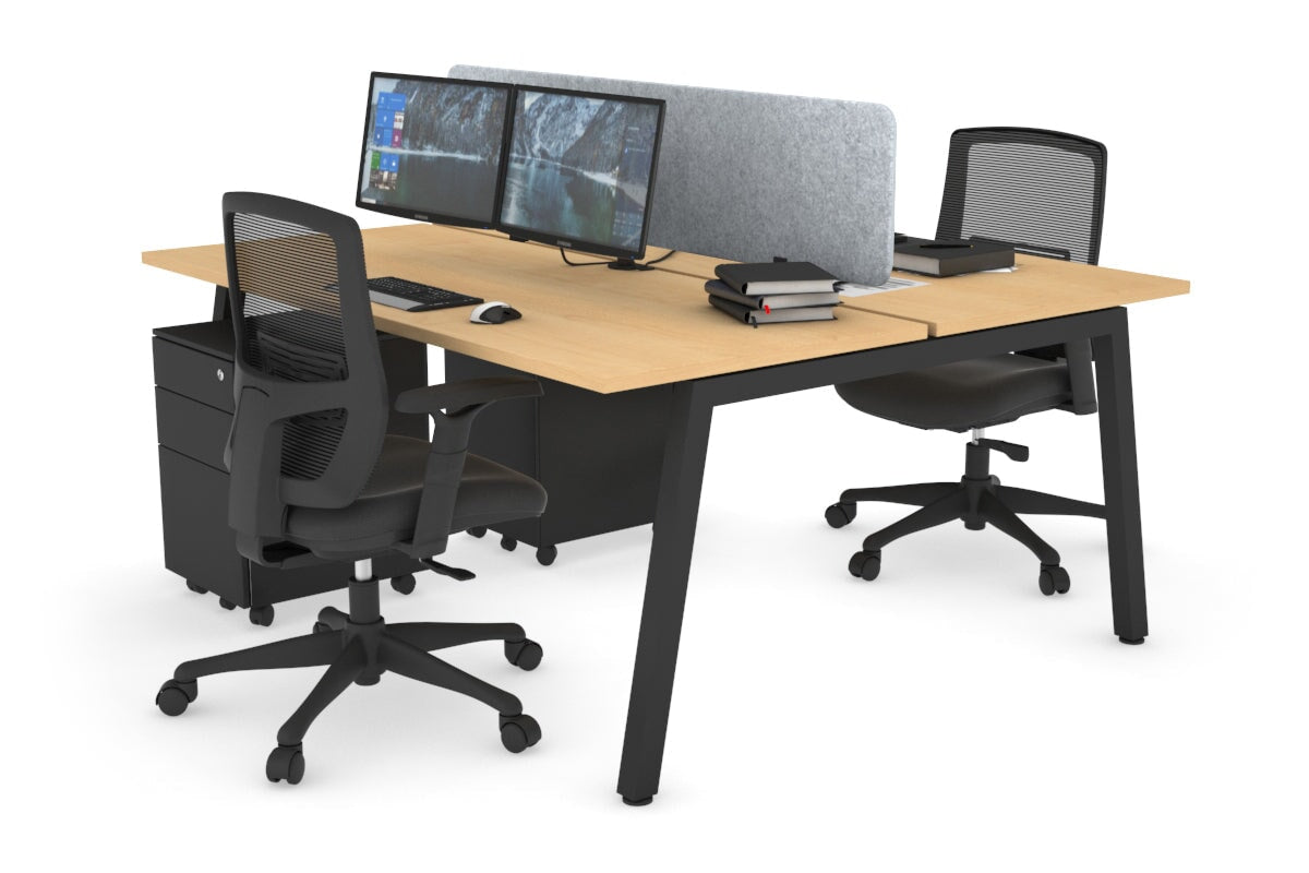 2-Person Office Workstation Desk - 1800L x 700W Dimensions - Perfect for Shared Workspaces & Collaborative Office Environments