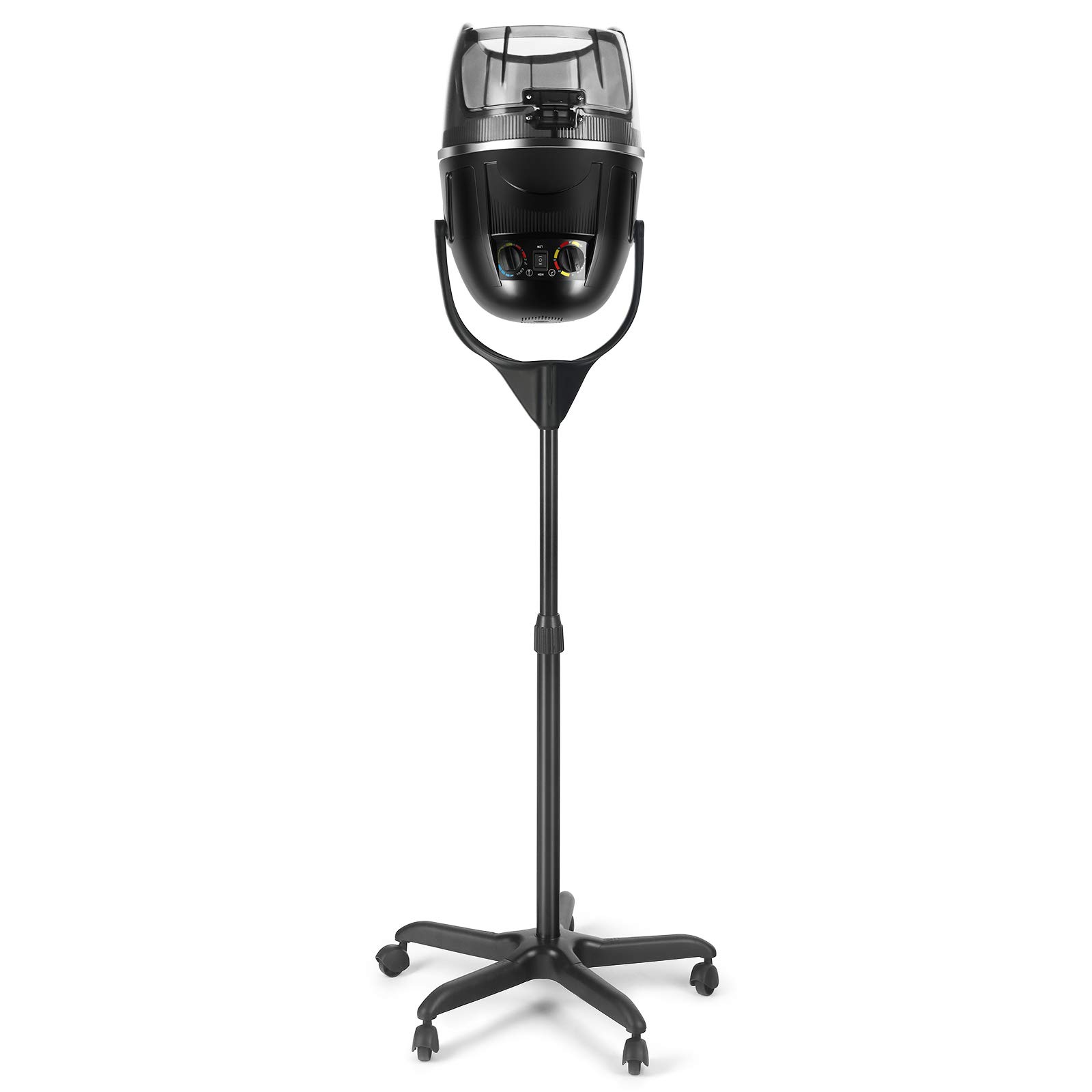 Professional Adjustable Hooded Floor Hair Dryer with Timer & Wheels - Microdermabrasion Salon Equipment for Hair Styling & Beauty Treatments