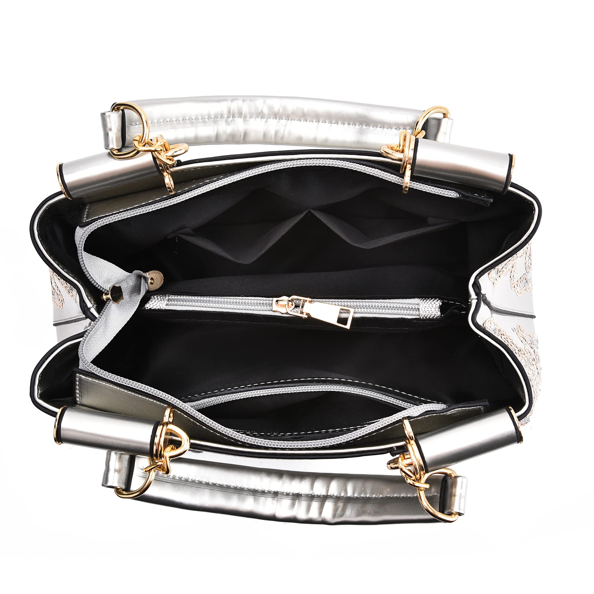 Nevenka Women's Designer Patent Leather Handbag - Stylish Purse for Shopping, Parties & Daily Use | Perfect for Work, Travel & Special Occasions
