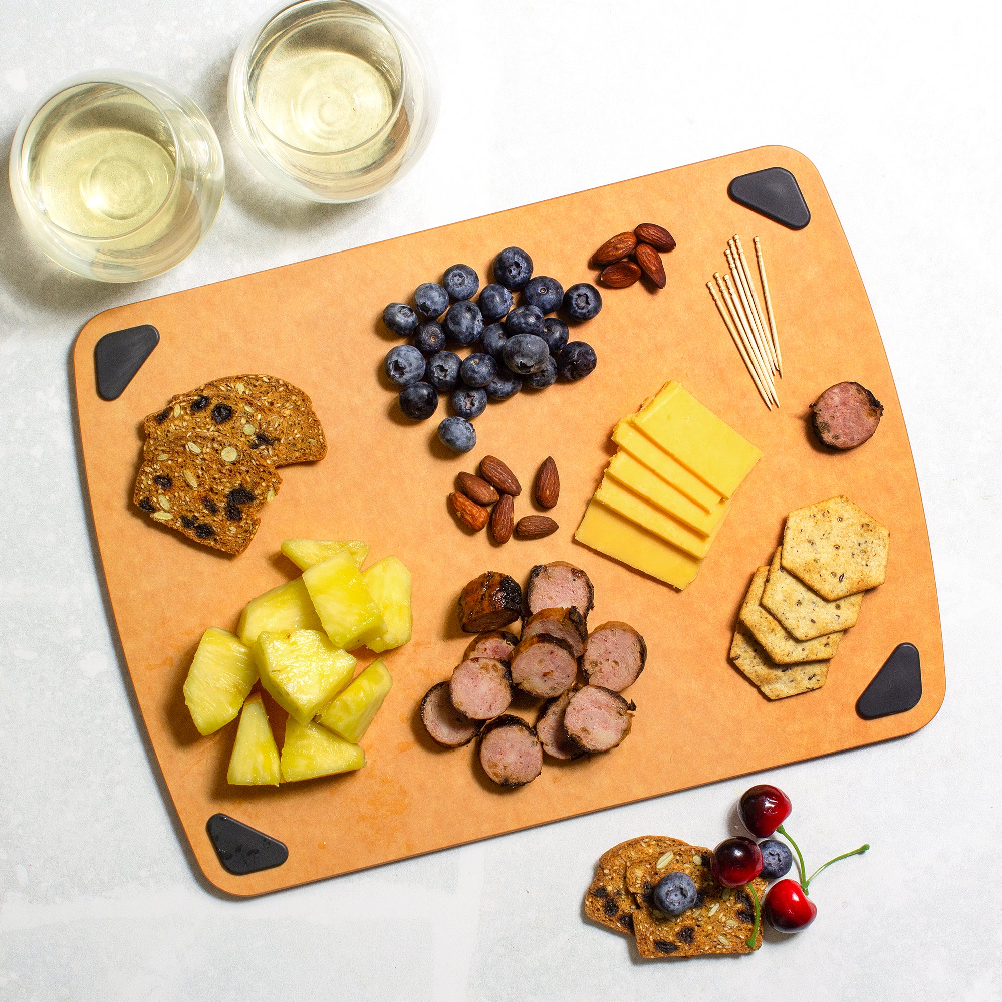 Premium Vellum® Wood Fiber Cutting Board with Non-Slip Silicone Feet - Durable Kitchen Chopping Board for Meat, Vegetables & Fruits - Perfect for Home Cooking & Professional Chefs