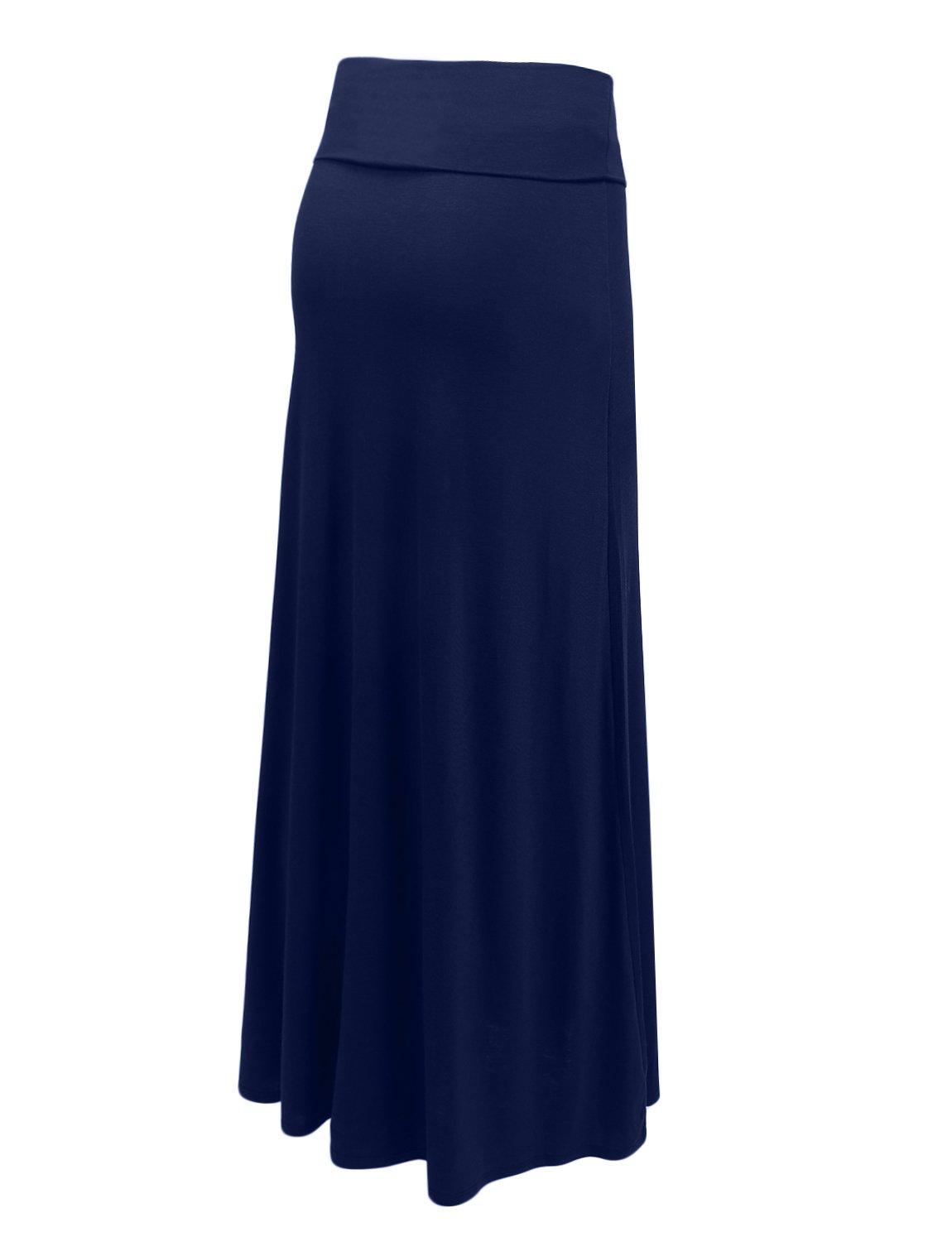 NE PEOPLE Women's Stretchy Premium Maxi Skirt - Elastic Waist Foldover Jersey Skirt for Casual Wear, Beach, Travel & Everyday Comfort