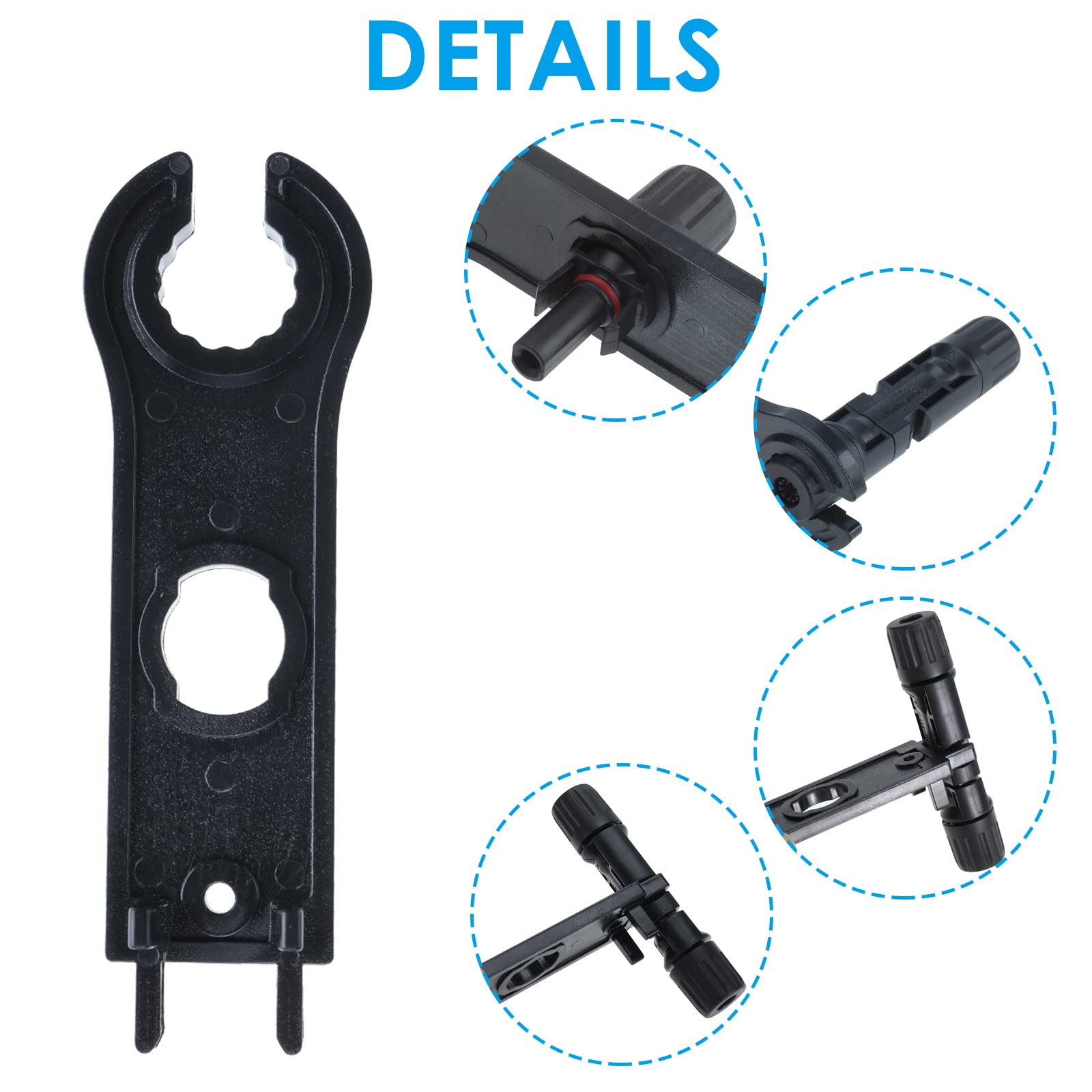 100PCS Solar Panel Connectors - 50Pairs IP67 Waterproof MC4 Male/Female Connectors for Solar Power Systems | Ideal for RV, Off-Grid & Home Solar Panel Installations