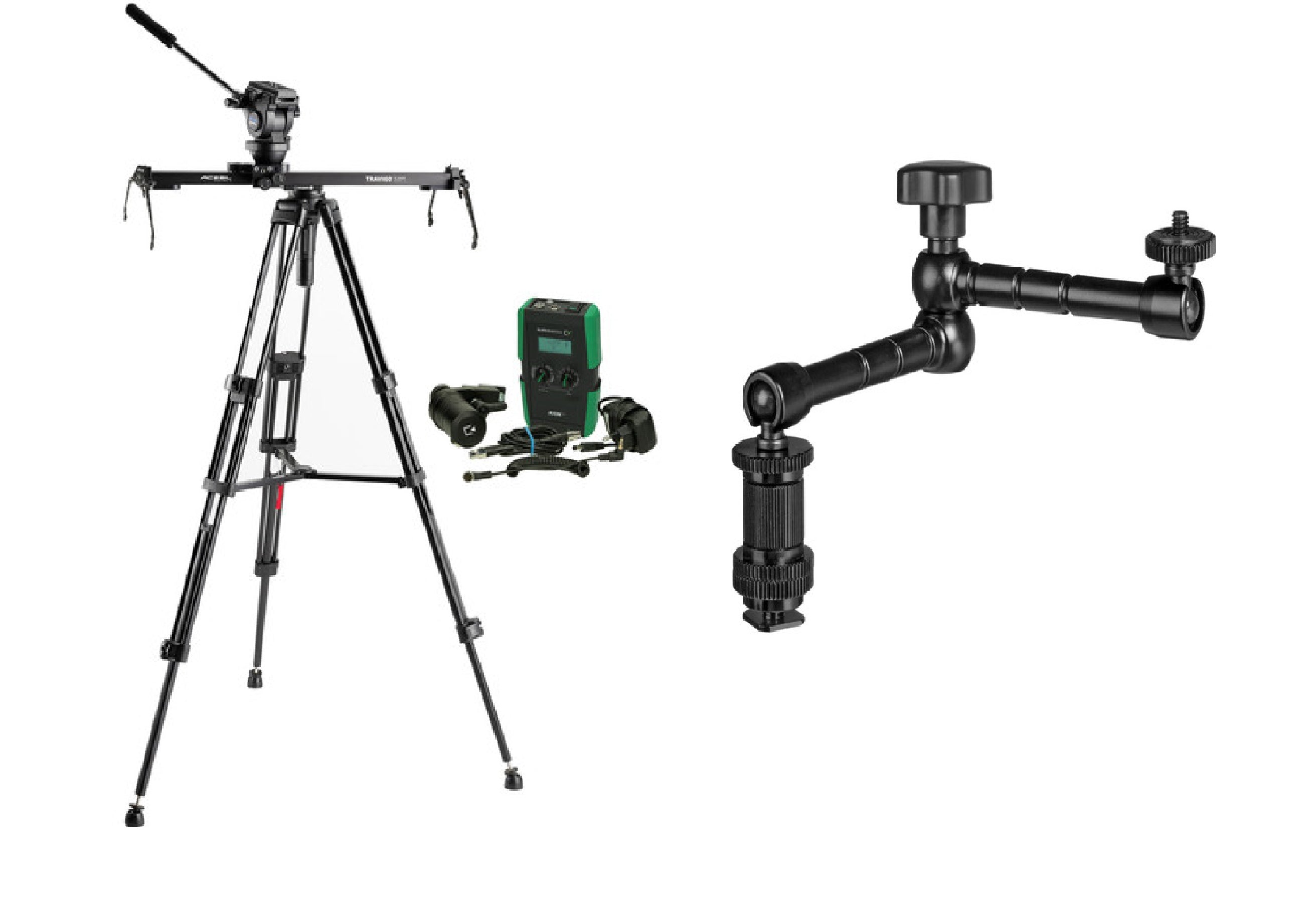 Acebil Travigo 600 Pro Slider Kit with I-705DX Dual Tripod System & HDN DC Drive - Professional Camera Slider for Smooth Video Shooting, Perfect for Vlogging, Filmmaking, and Time-lapse Photography