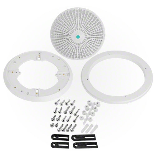 AquaStar 10-Pack Round Universal Suction Outlet Covers - White | Pool Safety Drain Cover for Kids & Pets | Perfect for Inground & Above Ground Pools