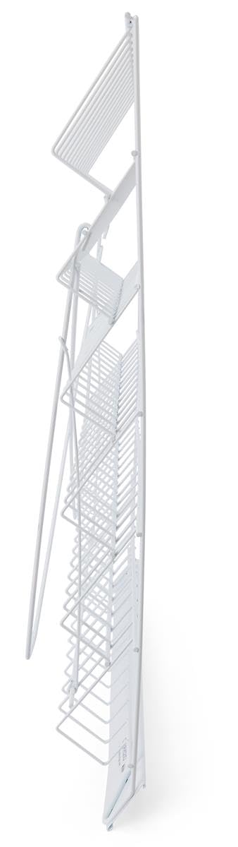 6-Tier Wire Countertop Display Rack for Literature, Brochures & Small Signs - White | Open Shelving Organizer for Retail, Office & Home Use