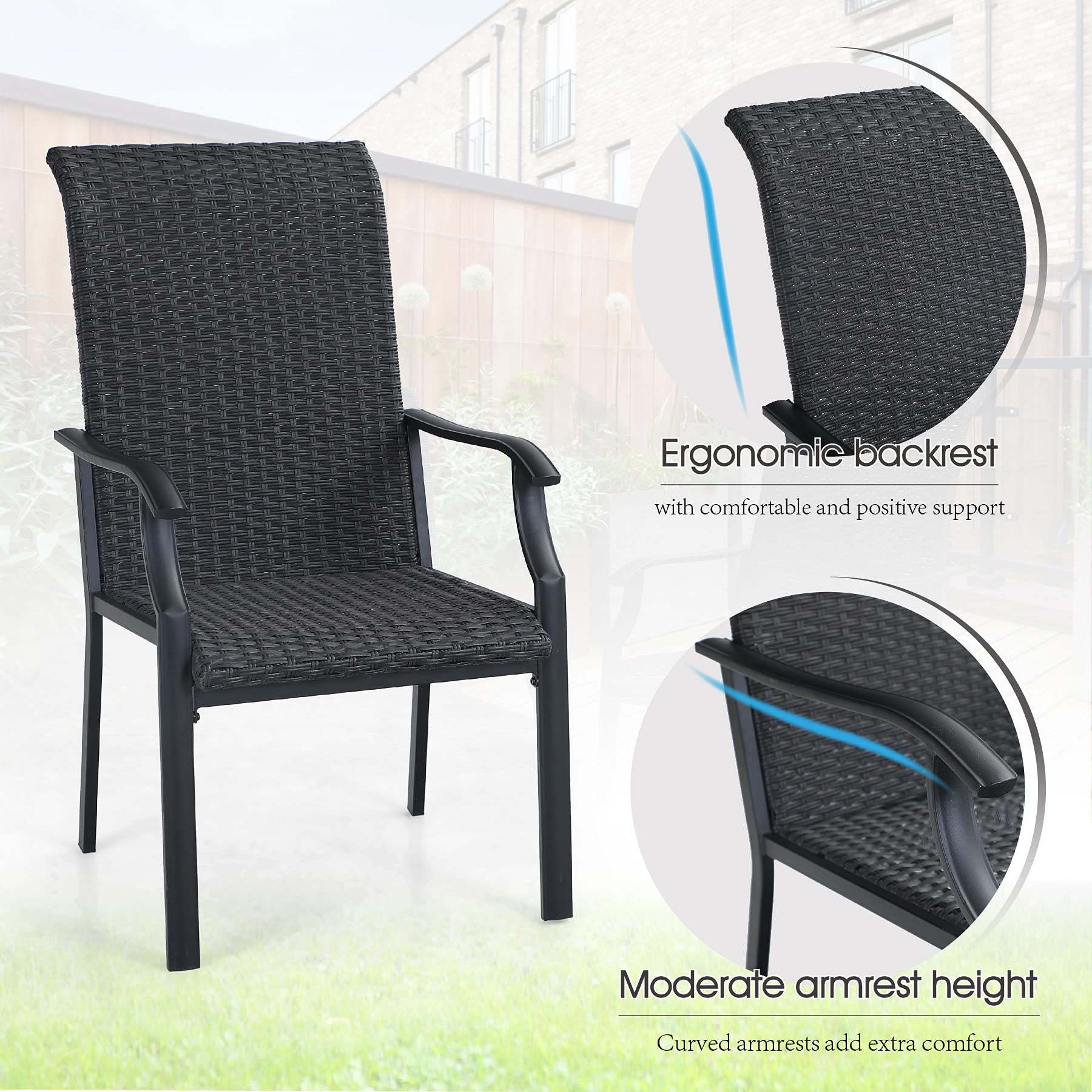 MFSTUDIO 3-Piece Outdoor Patio Furniture Set - 28