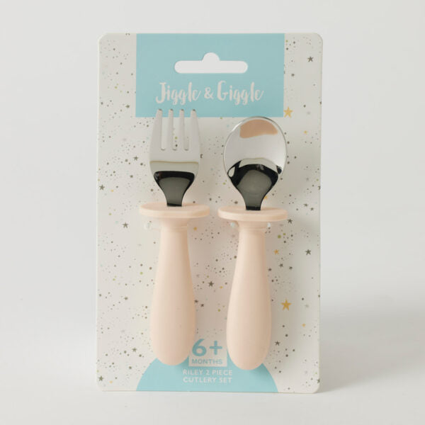 Pastel Peach Silicone Cutlery Set - BPA-Free, Non-Slip Grip, Dishwasher Safe - Perfect for Babies, Toddlers & Travel