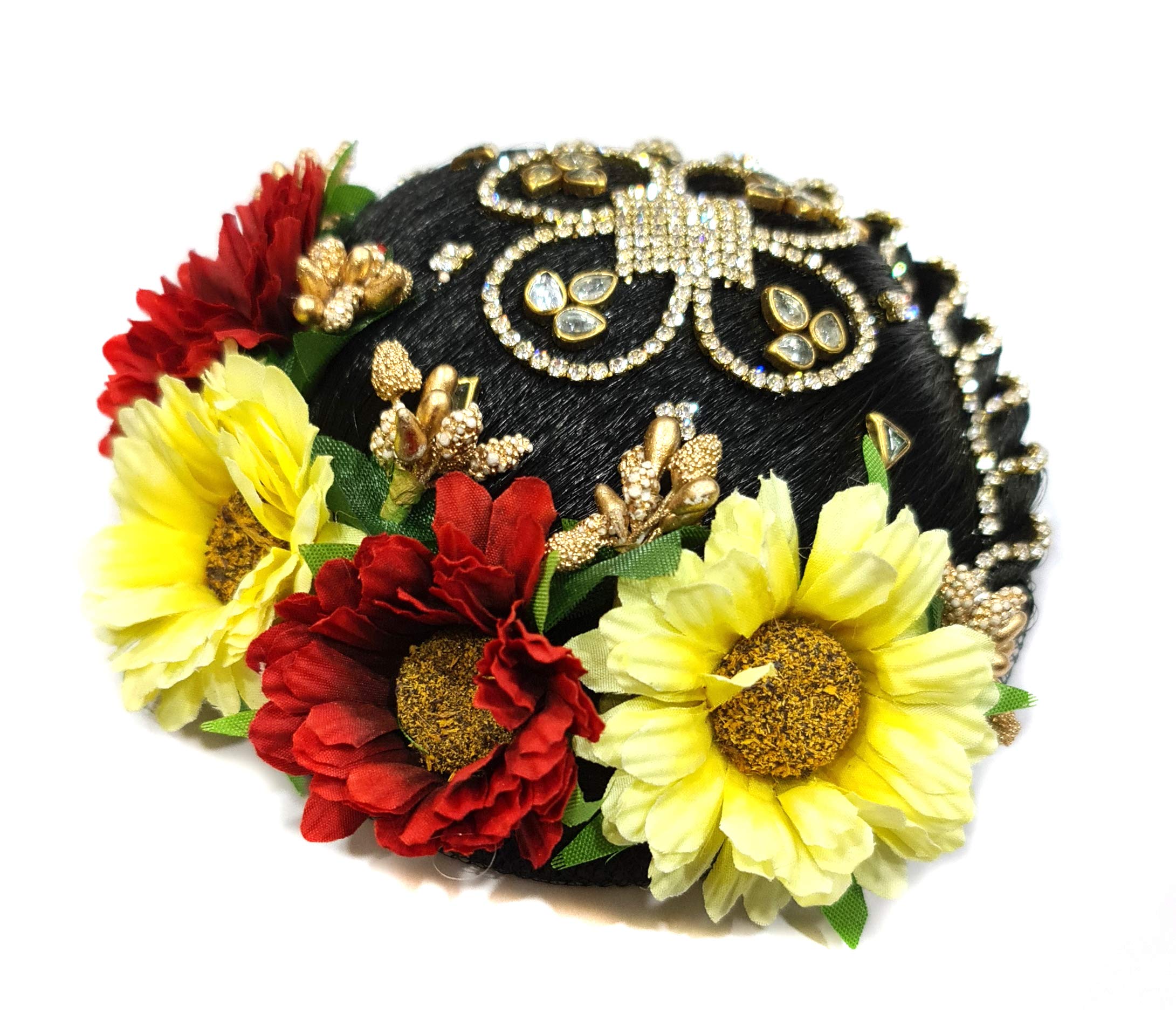 Foreign Holics Bridal Bun Maker Juda Hair Accessory - Multicolor Hair Donut for Wedding, Prom & Formal Events - Perfect for Updos, Chignons & Special Occasion Hairstyles