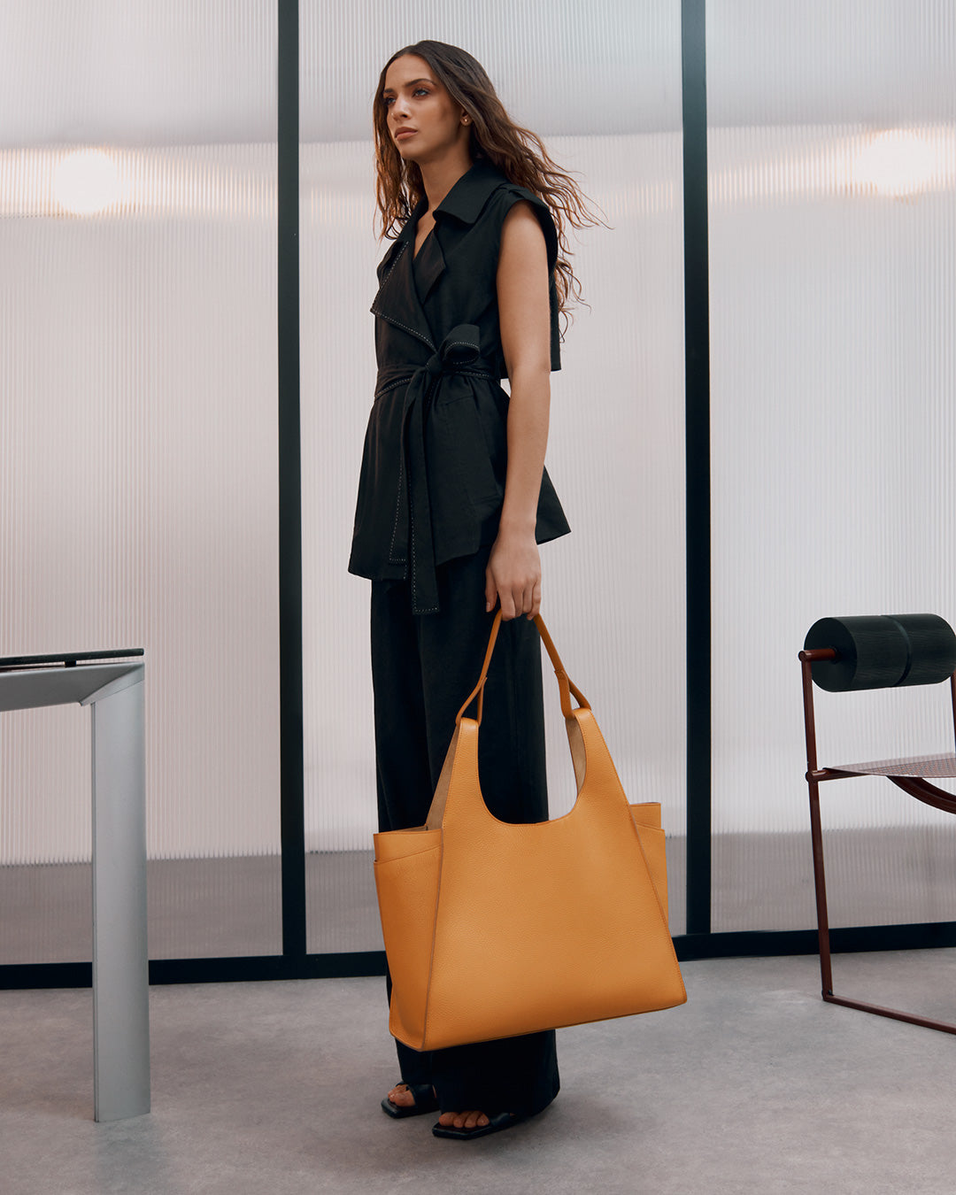 Double Loop Satchel Handbag for Women - Stylish Crossbody Purse with Adjustable Strap, Perfect for Work, Travel & Everyday Use