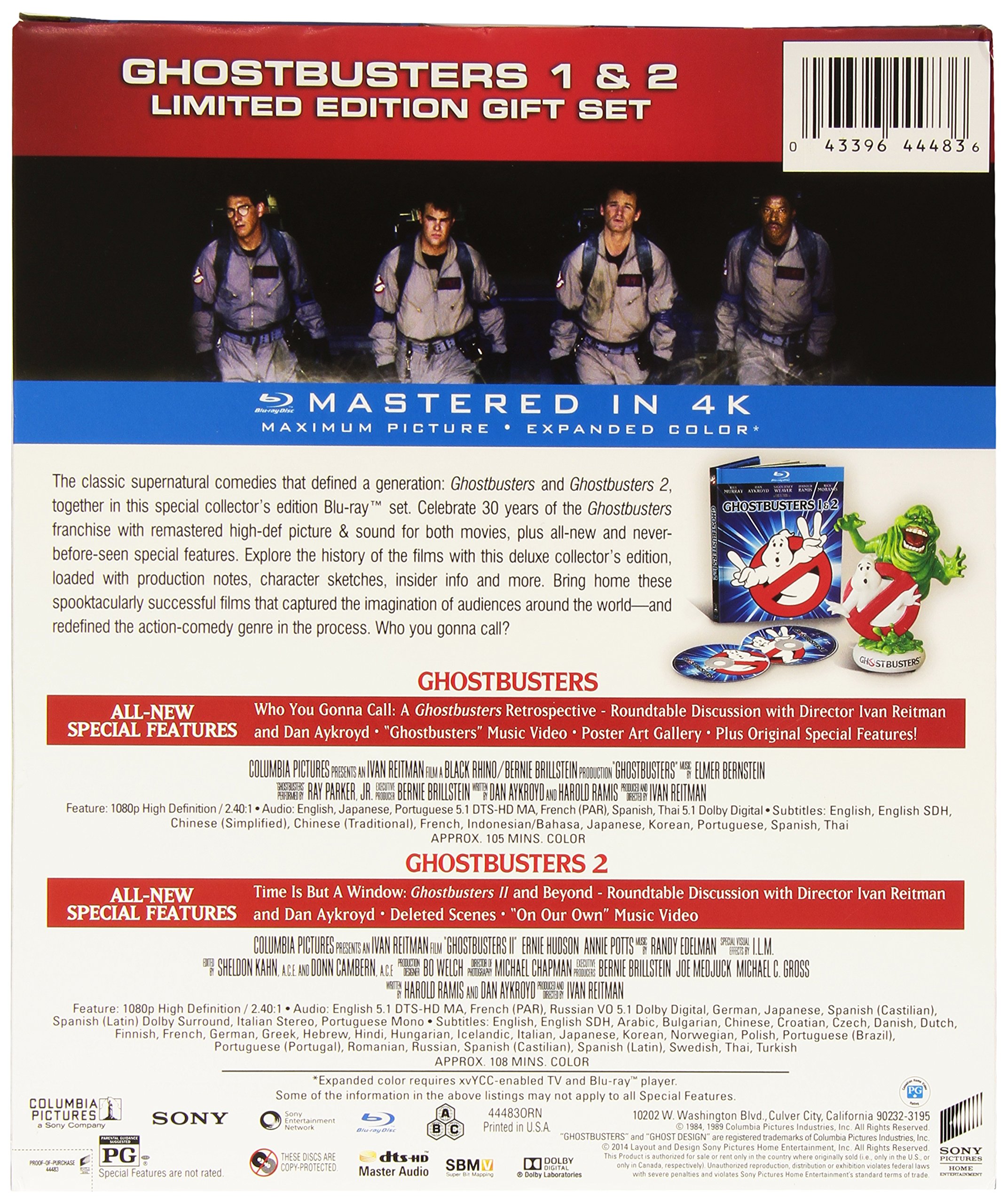 Ghostbusters & Ghostbusters 2 Movie Collection Gift Set - Perfect for Halloween, Movie Nights & Sci-Fi Fans