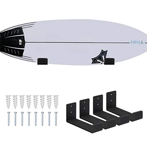 Premium Solid Aluminum Surfboard Wall Rack - Heavy Duty Snowboard Display Mount for Short & Long Boards - Secure Wall Storage for Surfboards, Snowboards, Wakeboards - Perfect for Garage, Beach House, or Sports Room Organization