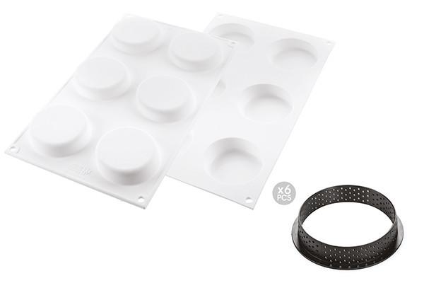 Silikomart™ Classic Tart Ring Kit - Premium Silicone Baking Mold for Perfect Pies & Tarts | Ideal for Home Bakers & Professional Pastry Chefs
