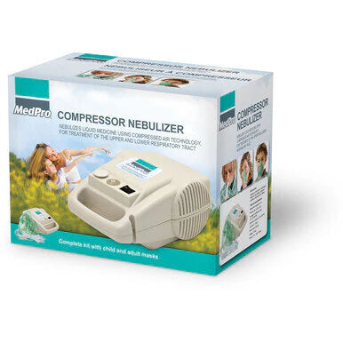 MedPro™ Portable Compressor Nebulizer Machine for Adults & Kids - Fast & Quiet Breathing Treatment for Asthma, Allergies, and COPD - Home & Travel Use