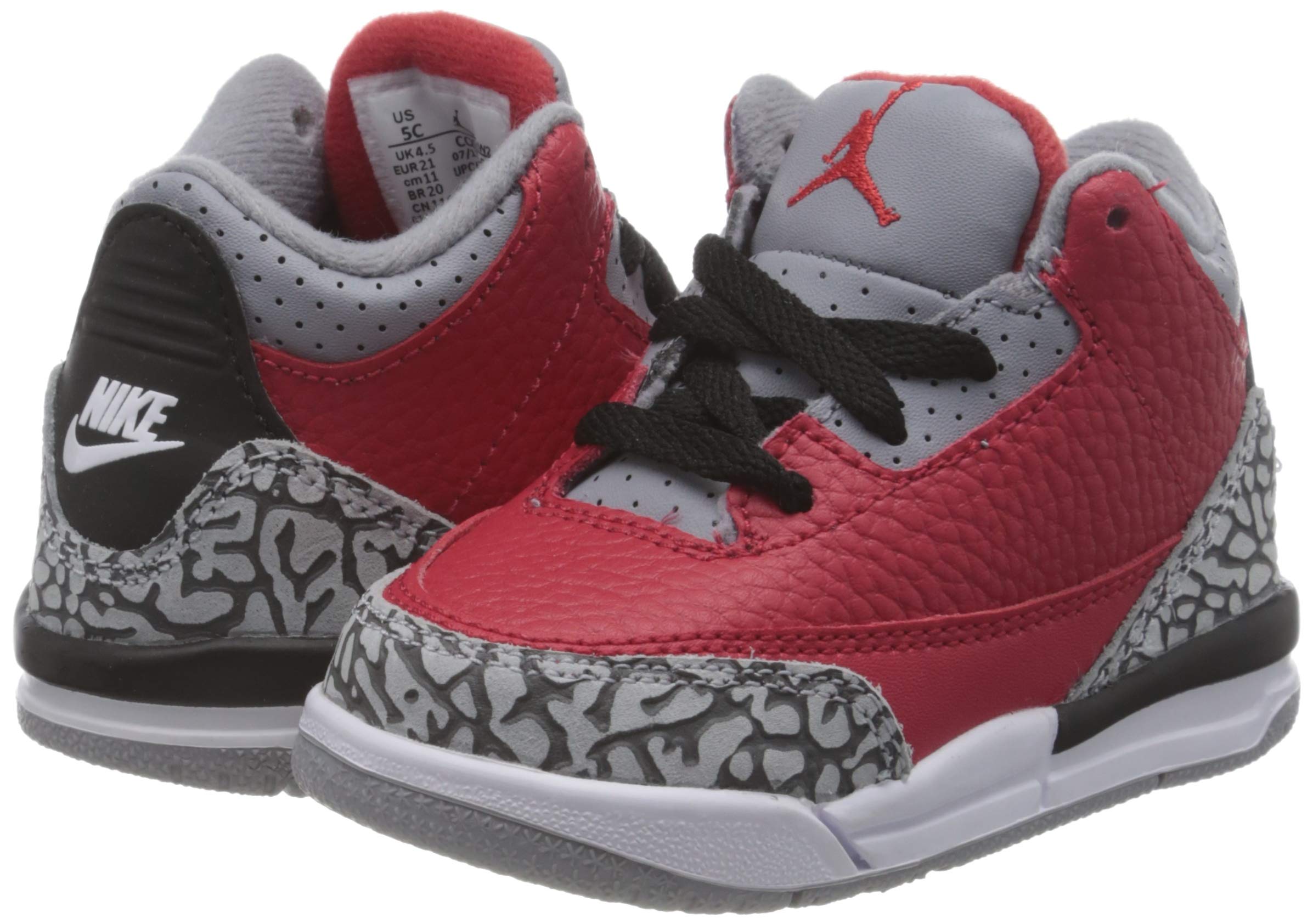 Nike Air Jordan 3 Retro SE (TD) Toddler Sneakers CQ0489-600 Size 7 - Basketball Shoes for Kids, Casual Wear & Playground Activities