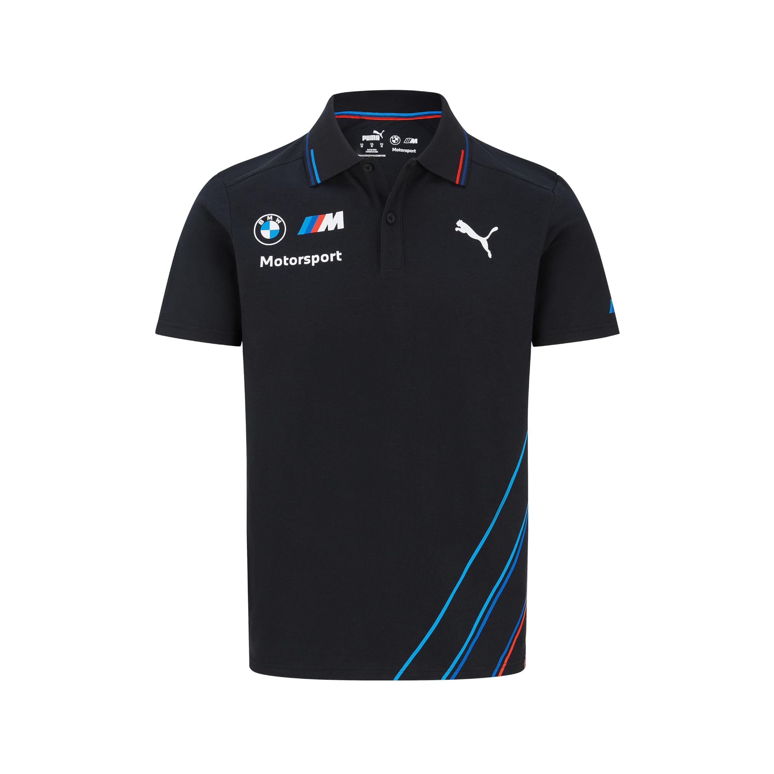 PUMA BMW Motorsports Men's Team Polo Shirt - Performance Golf & Casual Wear - Breathable Moisture-Wicking Fabric for Sports & Everyday Use