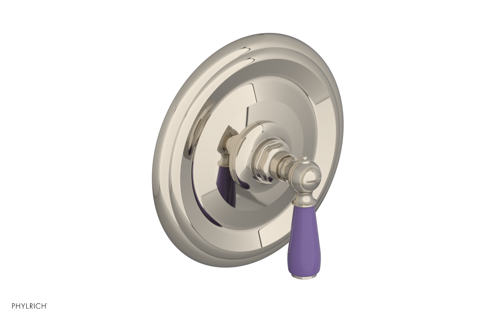 Jamestown Pressure Balance Shower Plate & Handle Trim with Purple Accents - 4