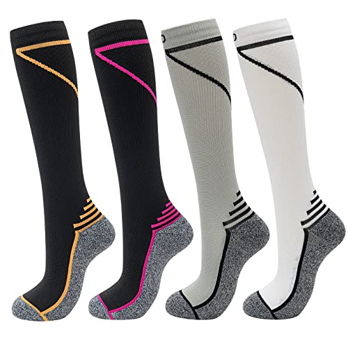 50-4pairs-orange/Red/Grey/White Line