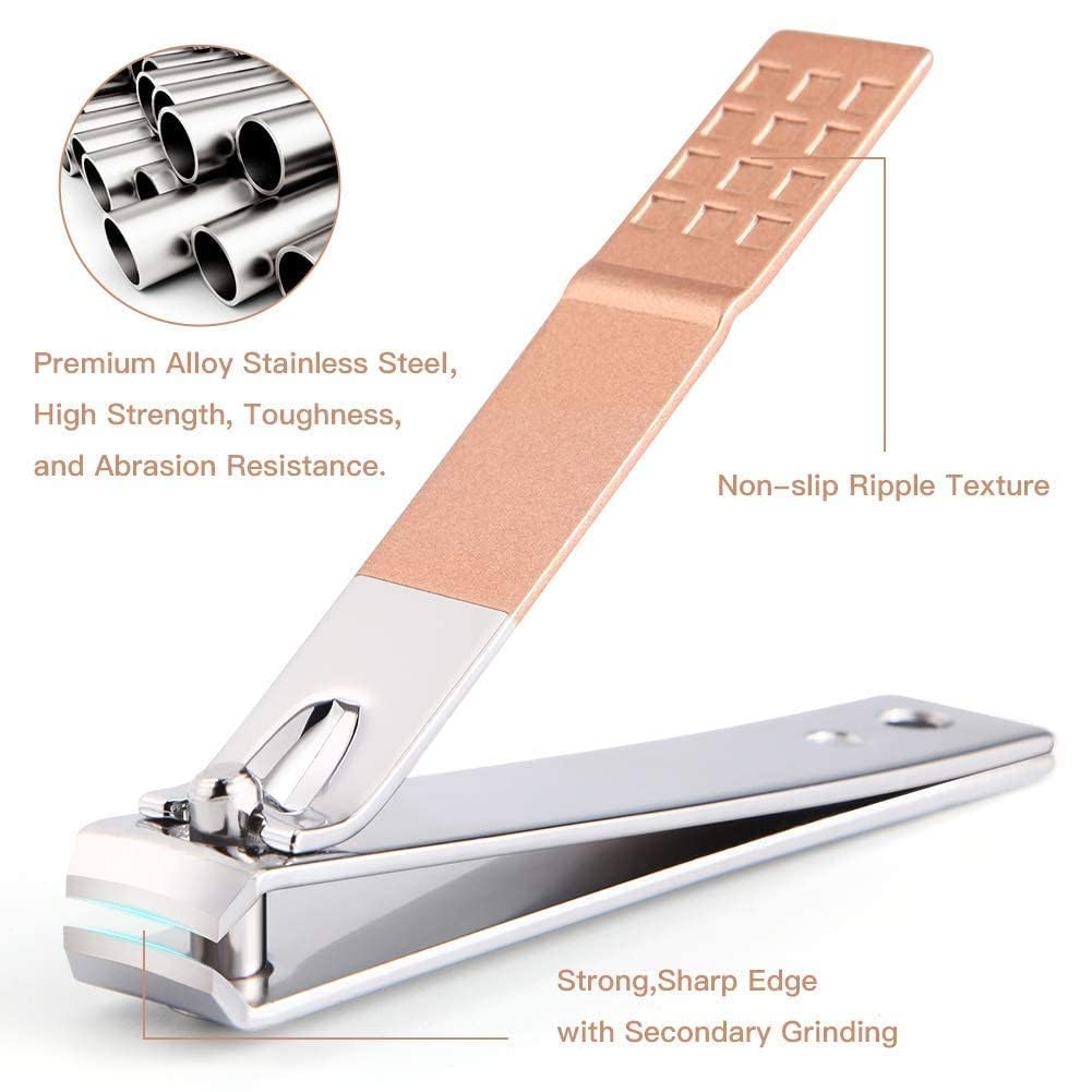 Professional 18-Piece Manicure & Pedicure Kit for Women & Men - Rose Gold Nail Clippers, Cuticle Tools & Foot Care Set - Perfect Gift for Home Spa, Travel & Salon Use
