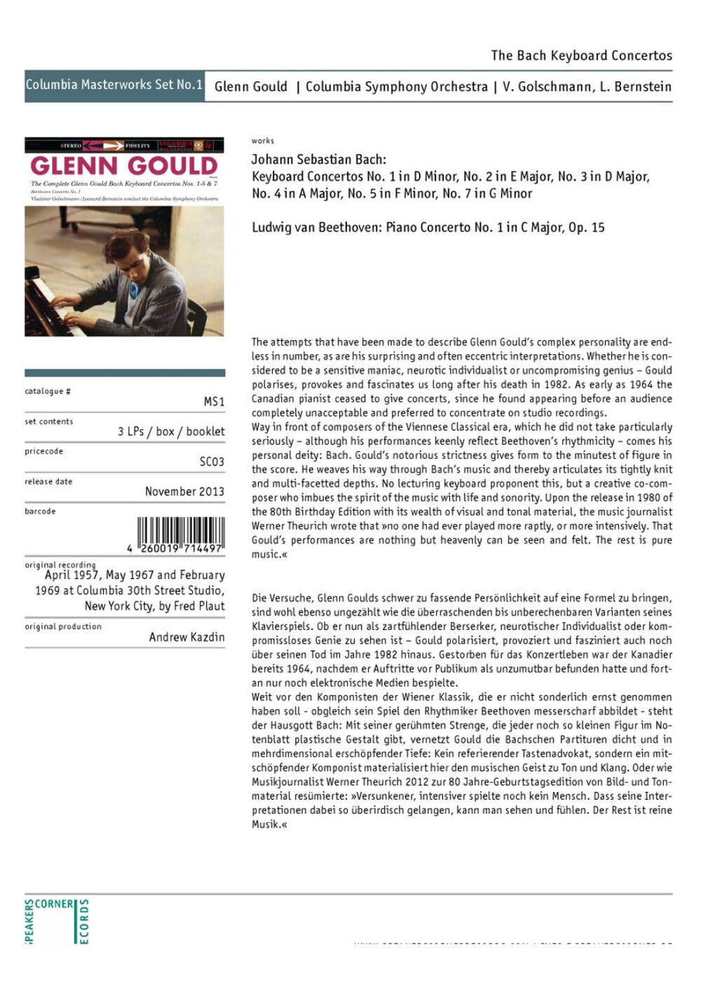 Complete Glenn Gould Bach Keyboard Concertos | Essential Classical Music Collection for Relaxation & Study