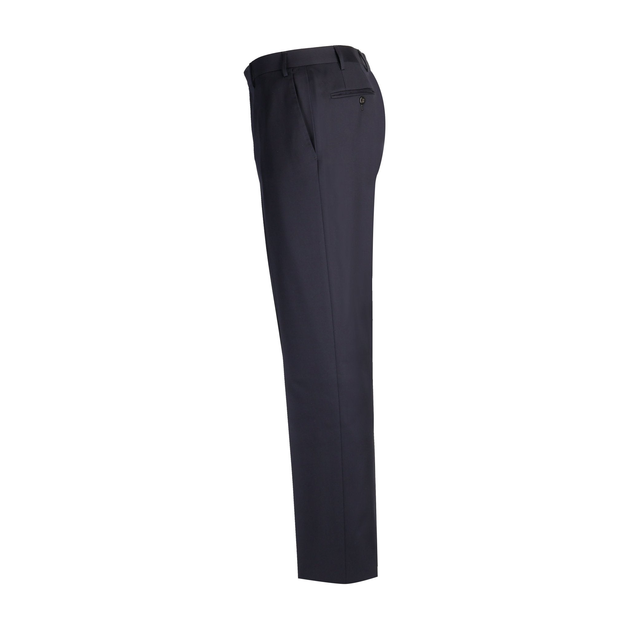 Premium CORNELIANI Flat Front Dress Pants for Men - Navy Blue - Regular Fit | Business Casual & Office Wear