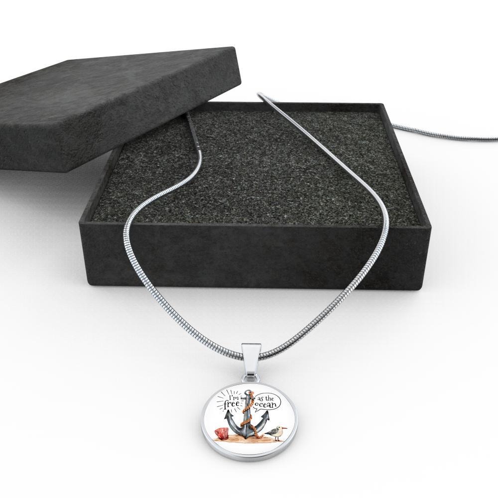 Free As The Ocean Necklace - Dainty Wave Pendant Jewelry for Women | Perfect for Beach Vacations, Summer Outfits & Boho Style