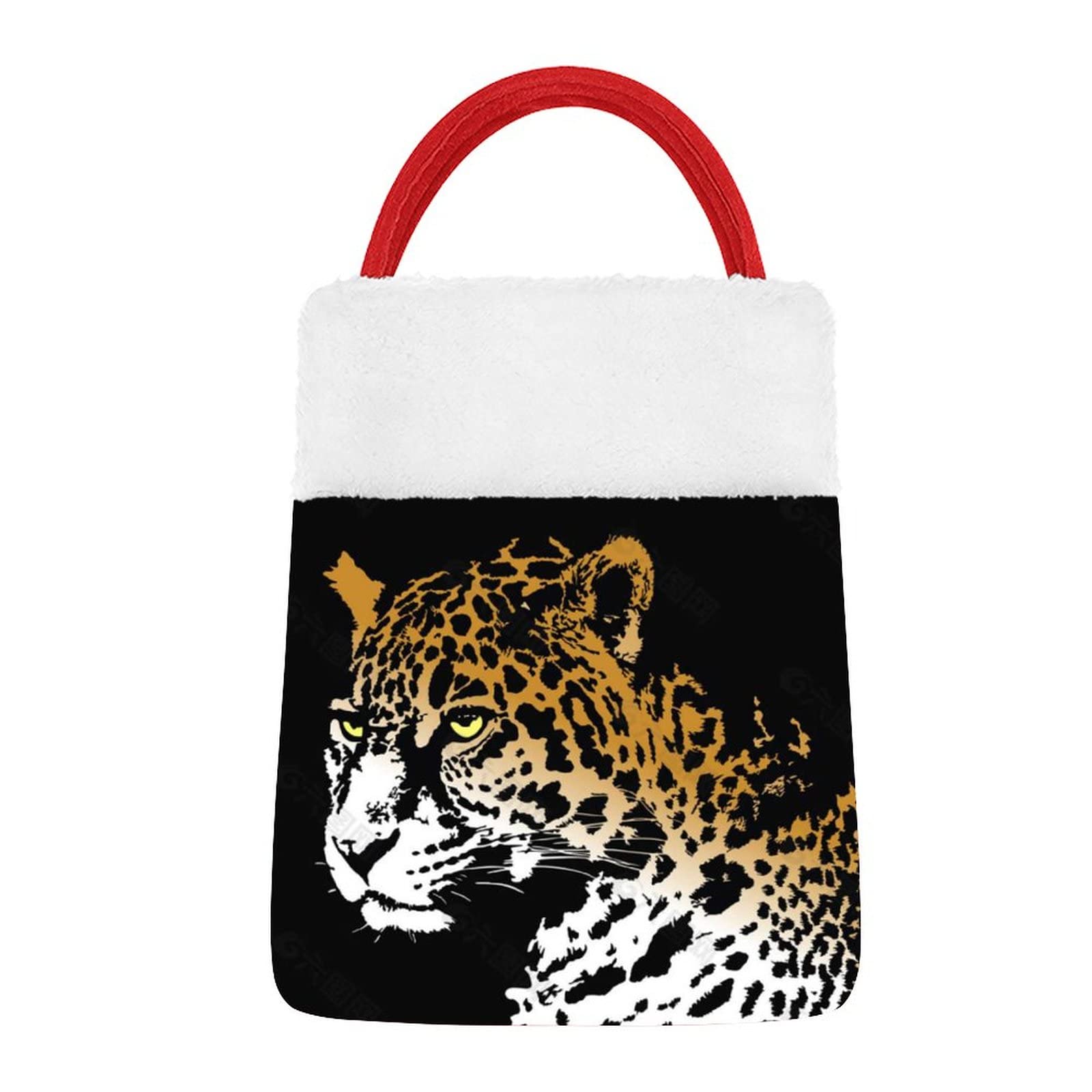 Jaguar Print Candy Tote Bag with Handles - Reusable Party Favor Storage Sack for Christmas, Halloween, Birthday Decorations & Gift Giving - Perfect for Candy Buffets, Party Favors, and Holiday Decor