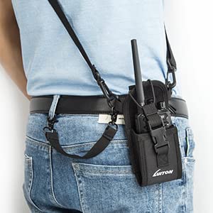 Firefighter Radio Holster & Shoulder Strap Bundle (2-Pack) - Secure EMT EMS Two-Way Radio Holder with Anti-Sway Strap for Walkie Talkies & Scanners - Perfect for Emergency Response & Outdoor Adventures