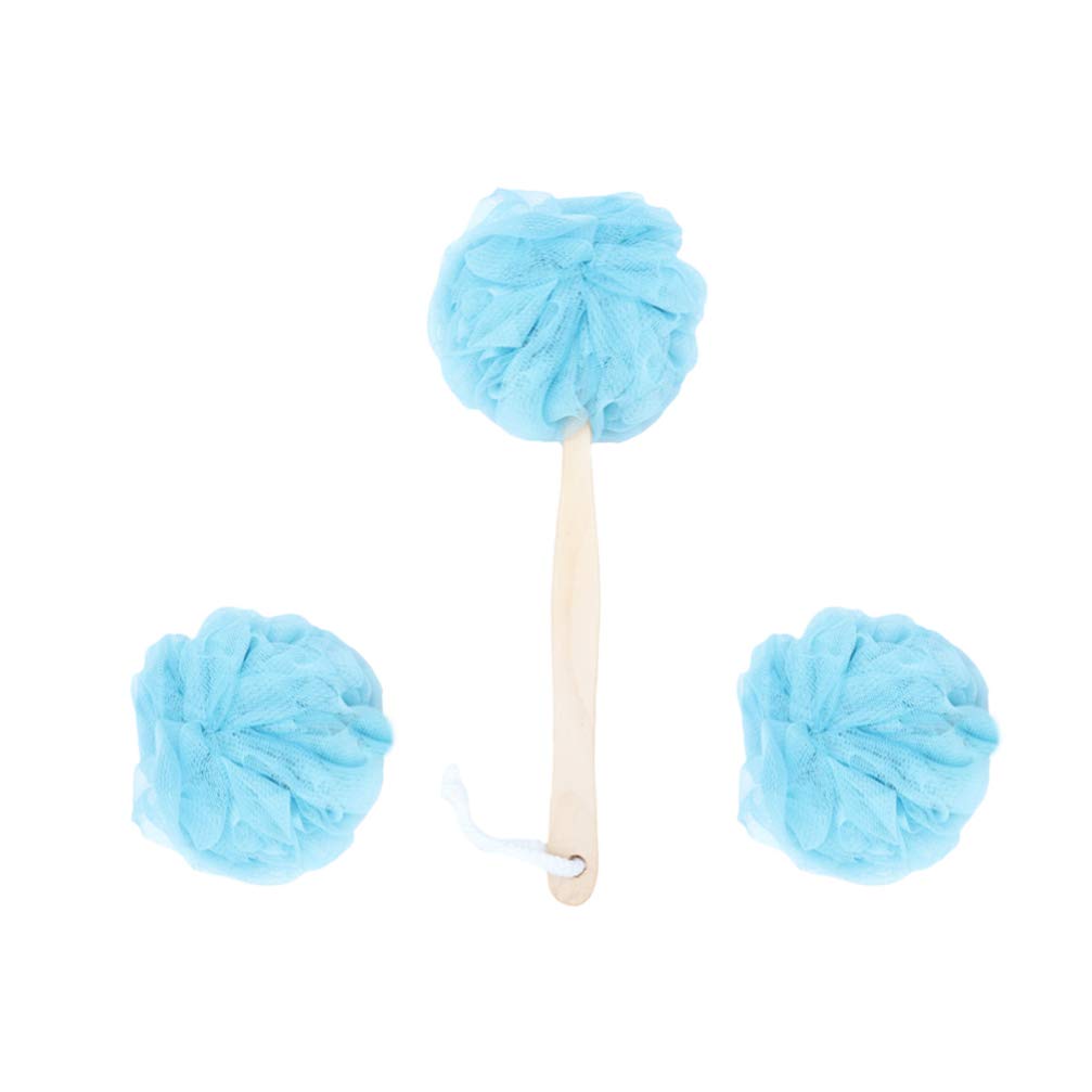 Lurrose Solid Color Exfoliating Loofah Ball - Shower Sponge & Back Scrubber for Deep Cleansing | Bath Body Scrub, Skin Exfoliation & Relaxing Spa Experience