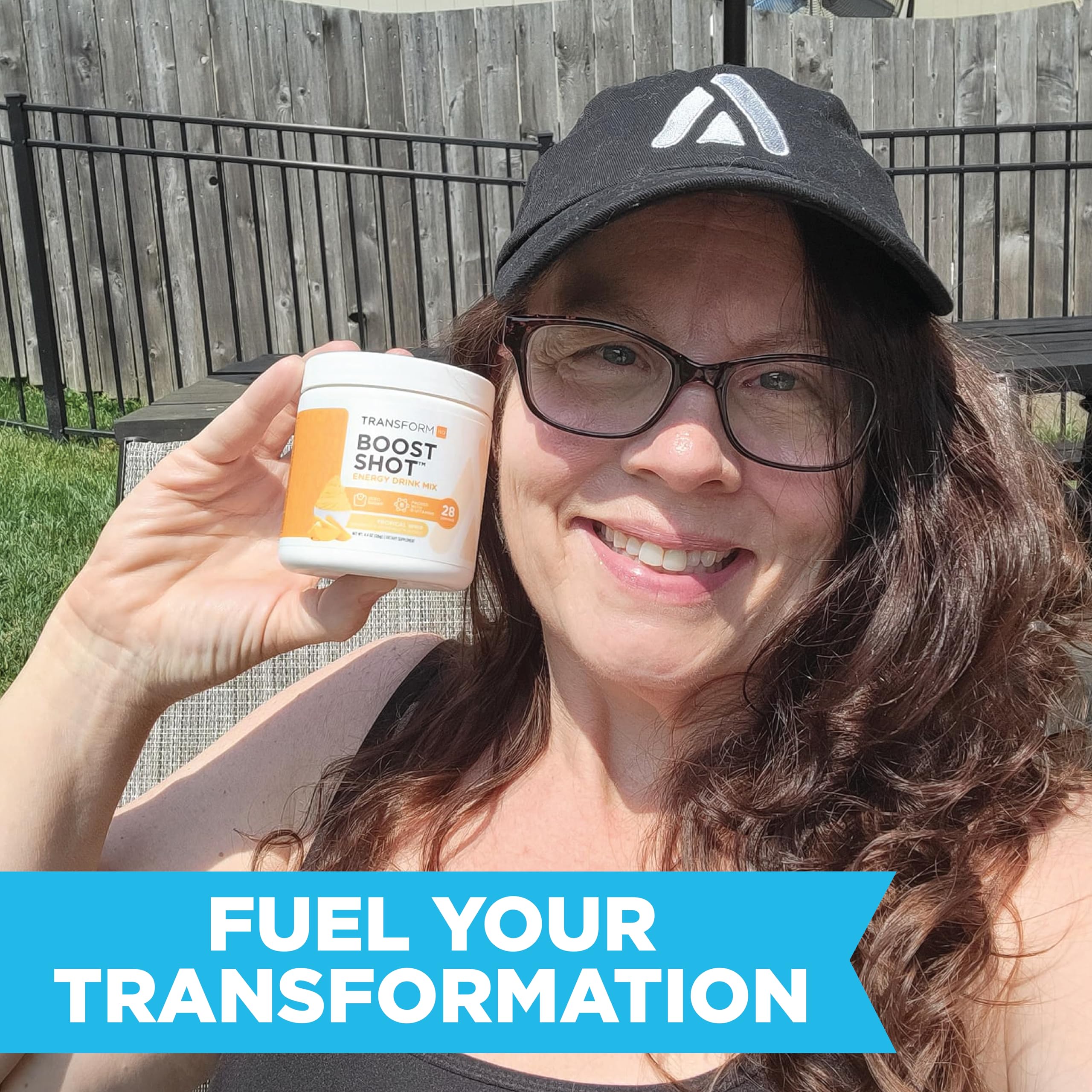 TransformHQ Everyday Boost Shot - 28 Servings Pina Colada Flavor | Non-GMO, Gluten-Free Energy Supplement for Workouts, Travel & Daily Energy Boost