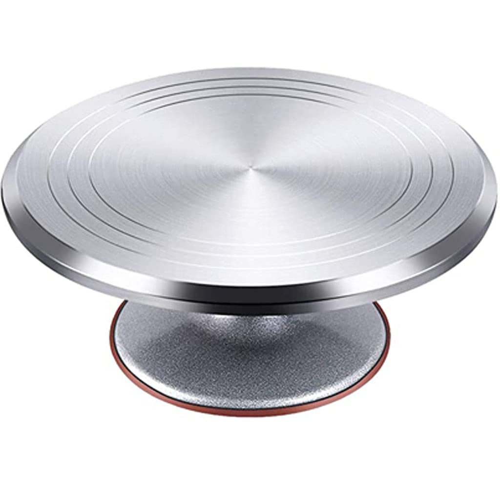 10 Inch Aluminum Alloy Rotating Cake Turntable - Durable Cake Decorating Stand for Cupcakes, Pastries & Birthday Cakes | Perfect for Baking, Cake Decorating & Dessert Displays
