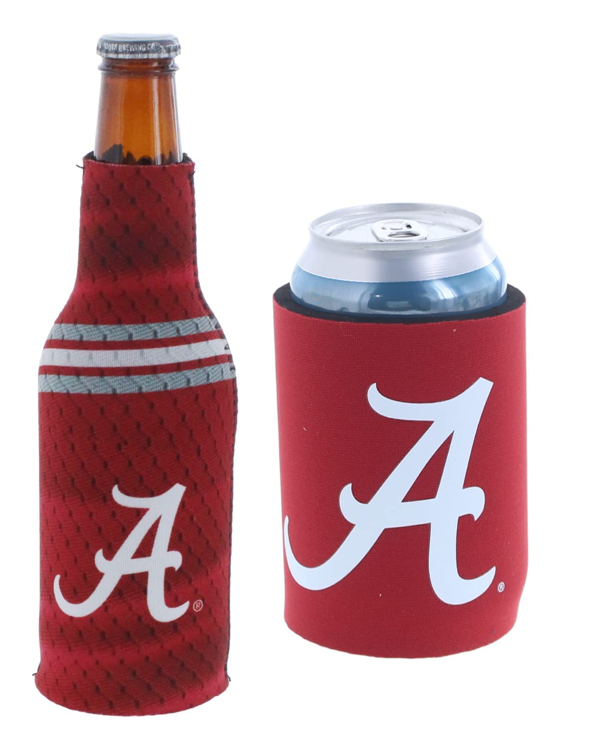 College Team Color Logo Can & Bottle Holder Insulator Beverage Cooler Set - Perfect for Tailgating, BBQs & Game Day Parties