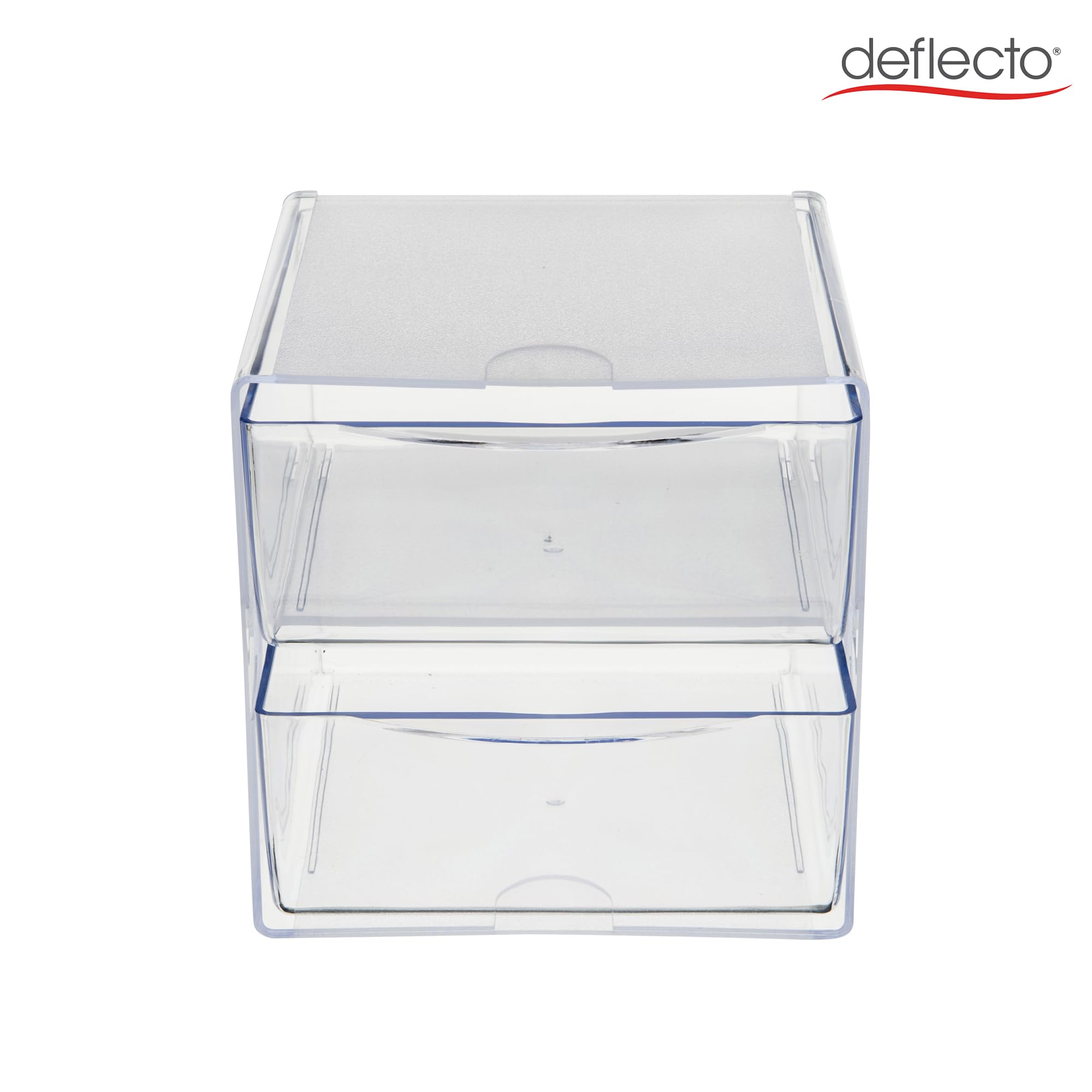 Deflecto Stackable Cube Organizer - 6 Pack Plastic Storage Bins for Home & Office Organization - Perfect for Shelves, Closet, Kids Toys, Books & Craft Supplies