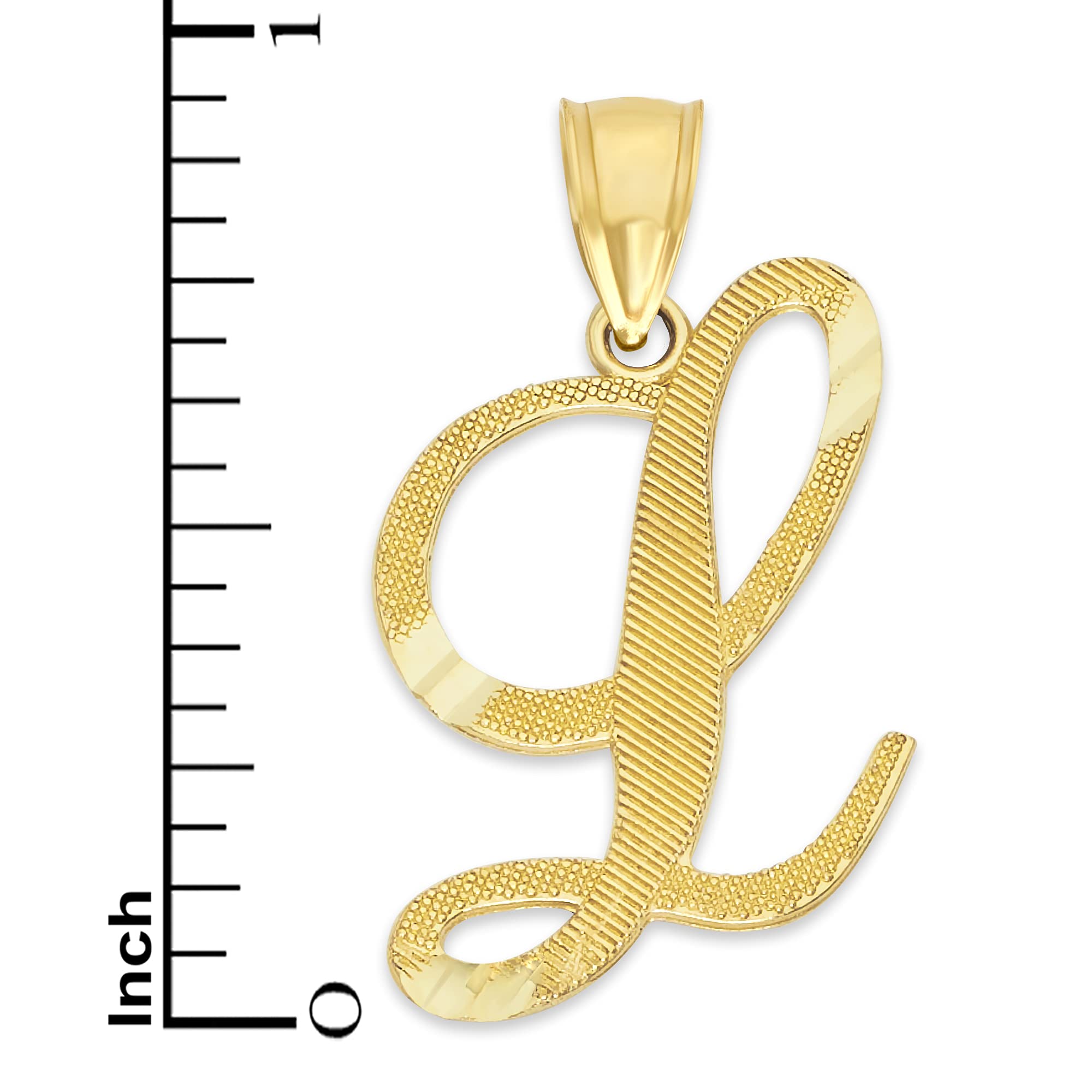 10K Solid Gold Cursive Initial Necklace - Personalized Letter Pendant Custom Jewelry for Women, Dainty Rolo Chain - Perfect Gift for Birthday, Anniversary, Valentine's Day & Mother's Day
