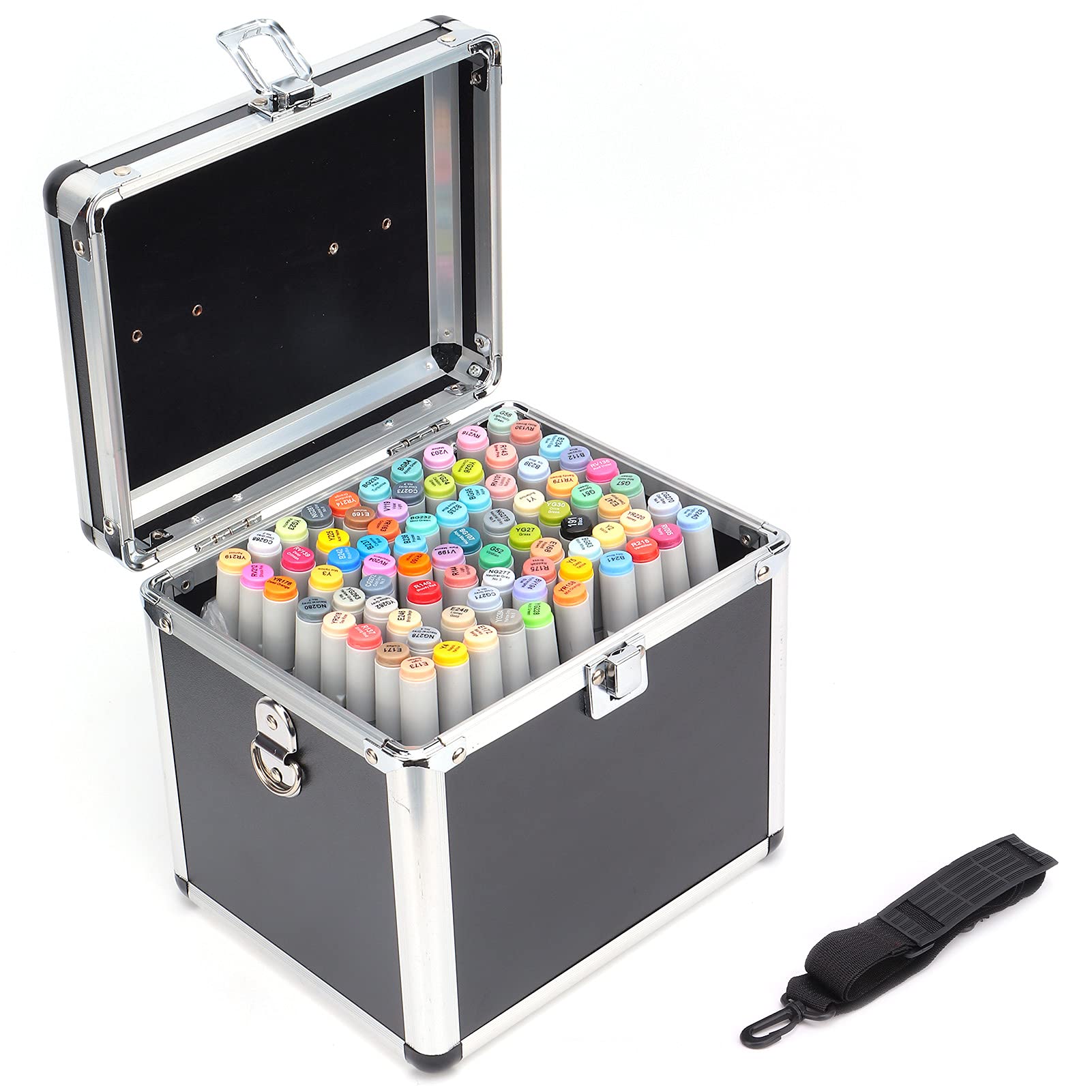 80 Colors Paint Marker Pens Set - Portable Art Studio for Wood, Canvas, Rock Painting - Perfect for DIY Crafts, Home Decor & Kids Art Projects