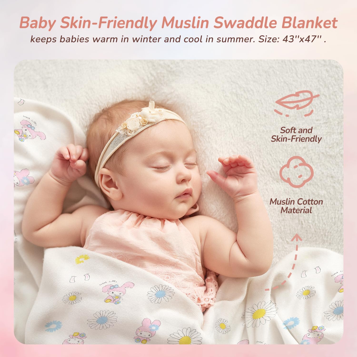 10-Piece Baby Girl Gift Set - Newborn Essentials with Rattle & Swaddle Blanket - Perfect for Baby Showers, Gender Reveal Parties & New Mom Gifts